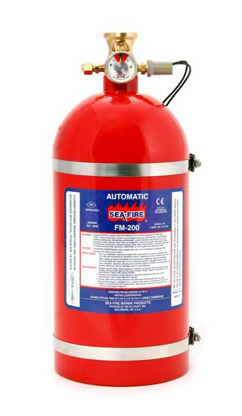 SEA-FIRE MARINE AUTOMATIC FD 300A SERIES- FM 200 CLEAN AGENT FIRE  SYSTEM-(300 CUBIC FT. SIZE) AREA
