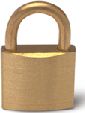 Brooks- Padlock for fire extinguisher cabinets.