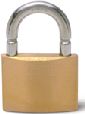 Brooks- Breakaway Brass Padlock for Fire Extinguisher Cabinets